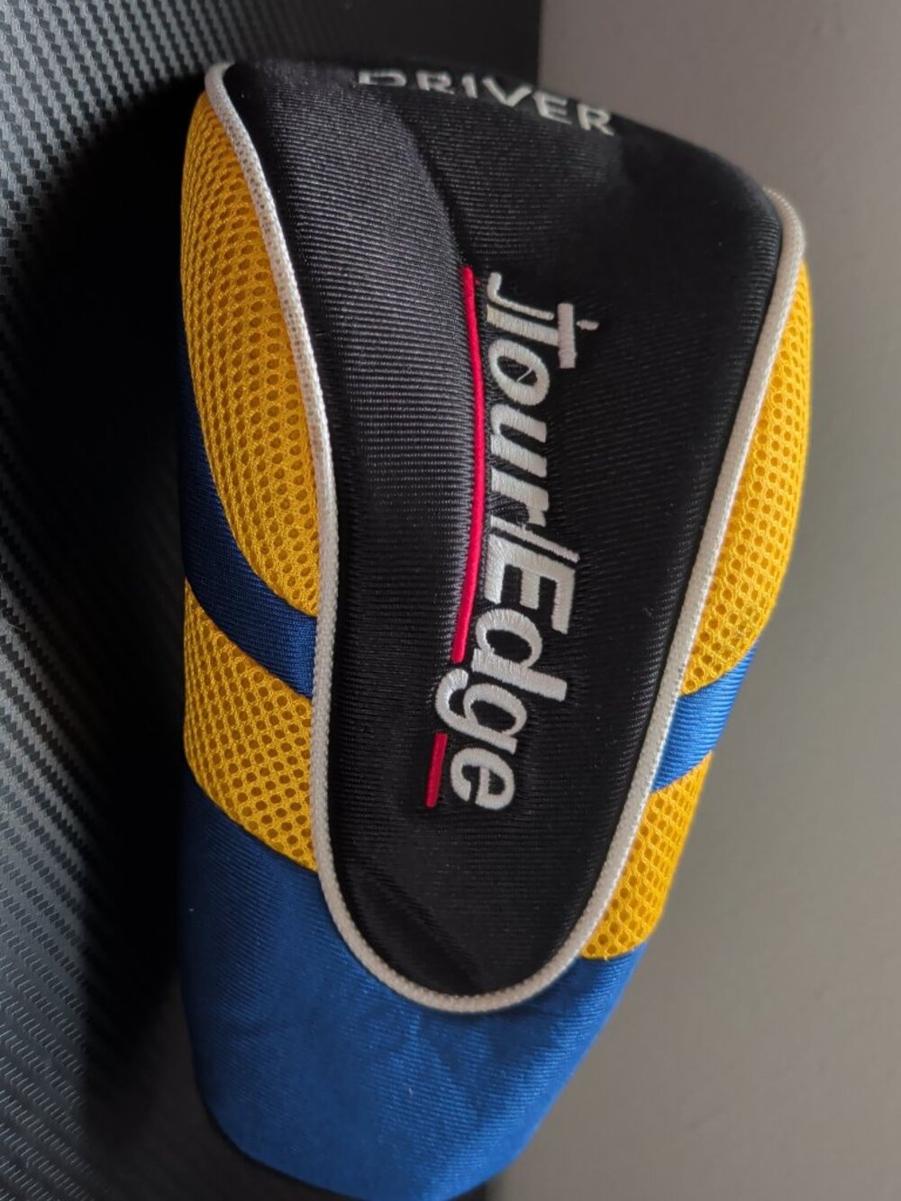 Tour Edge Golf Black/Blue/Yellow/White Driver Big Stick Headcover